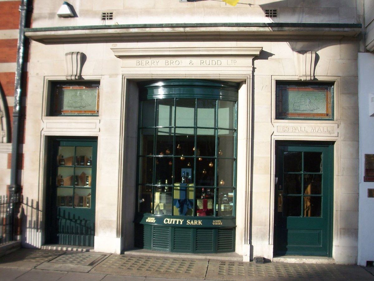 Berry Bros & Rudd, a wine merchant trading since 1698, now in a purpose-built Pall Mall shop