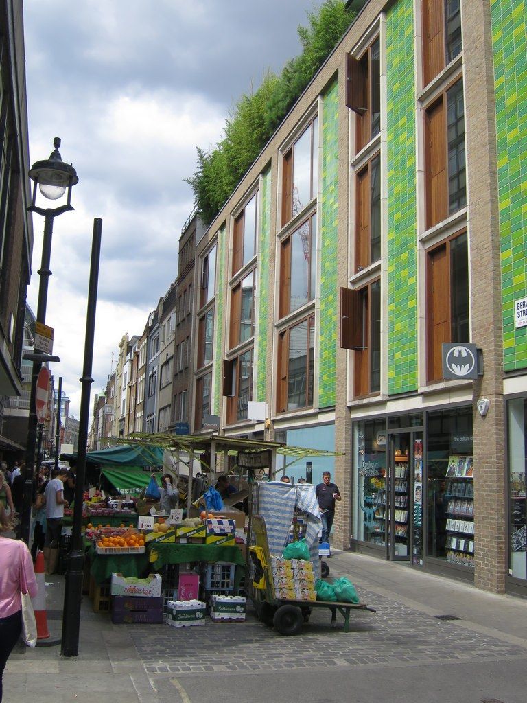 Berwick Street Market, Soho's old fruit-and-veg street market, now also a spot
