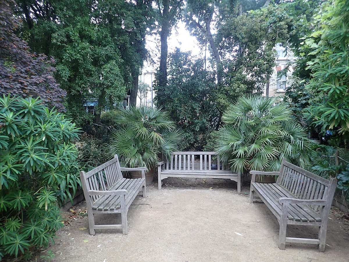 Bonnington Square Pleasure Garden, a pocket community garden in a former squatters' square in Vauxhall