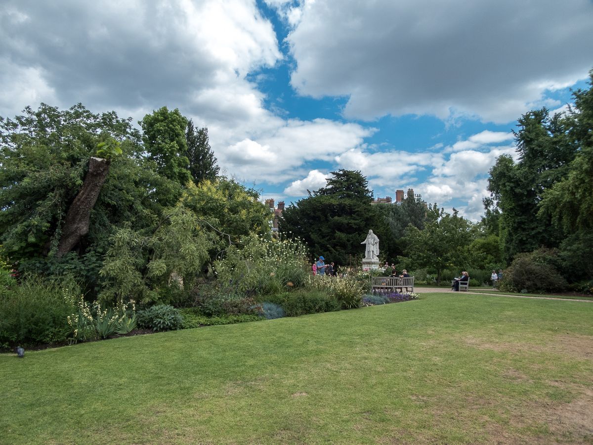 Chelsea Physic Garden, a walled botanical garden founded in 1673 by the Society of Apothecaries