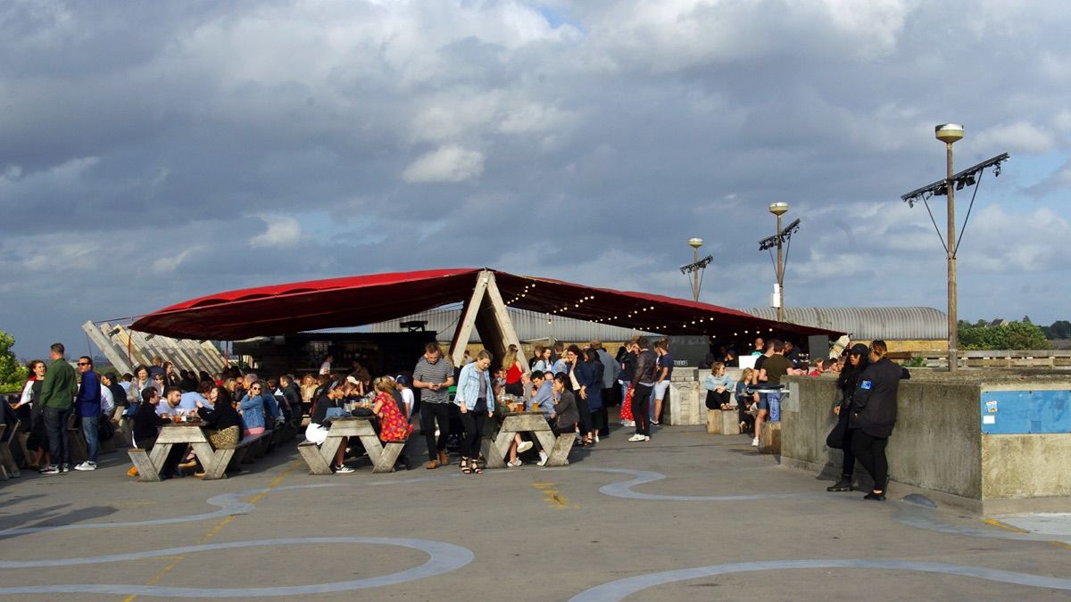 Frank's Cafe, a summer-only rooftop bar atop a multi-storey car park in Peckham