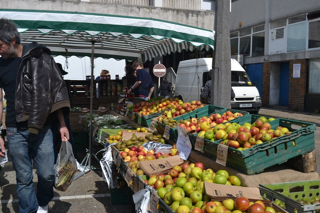 Notting Hill Farmers' Market, a small Saturday morning farmers' market tucked into a car park