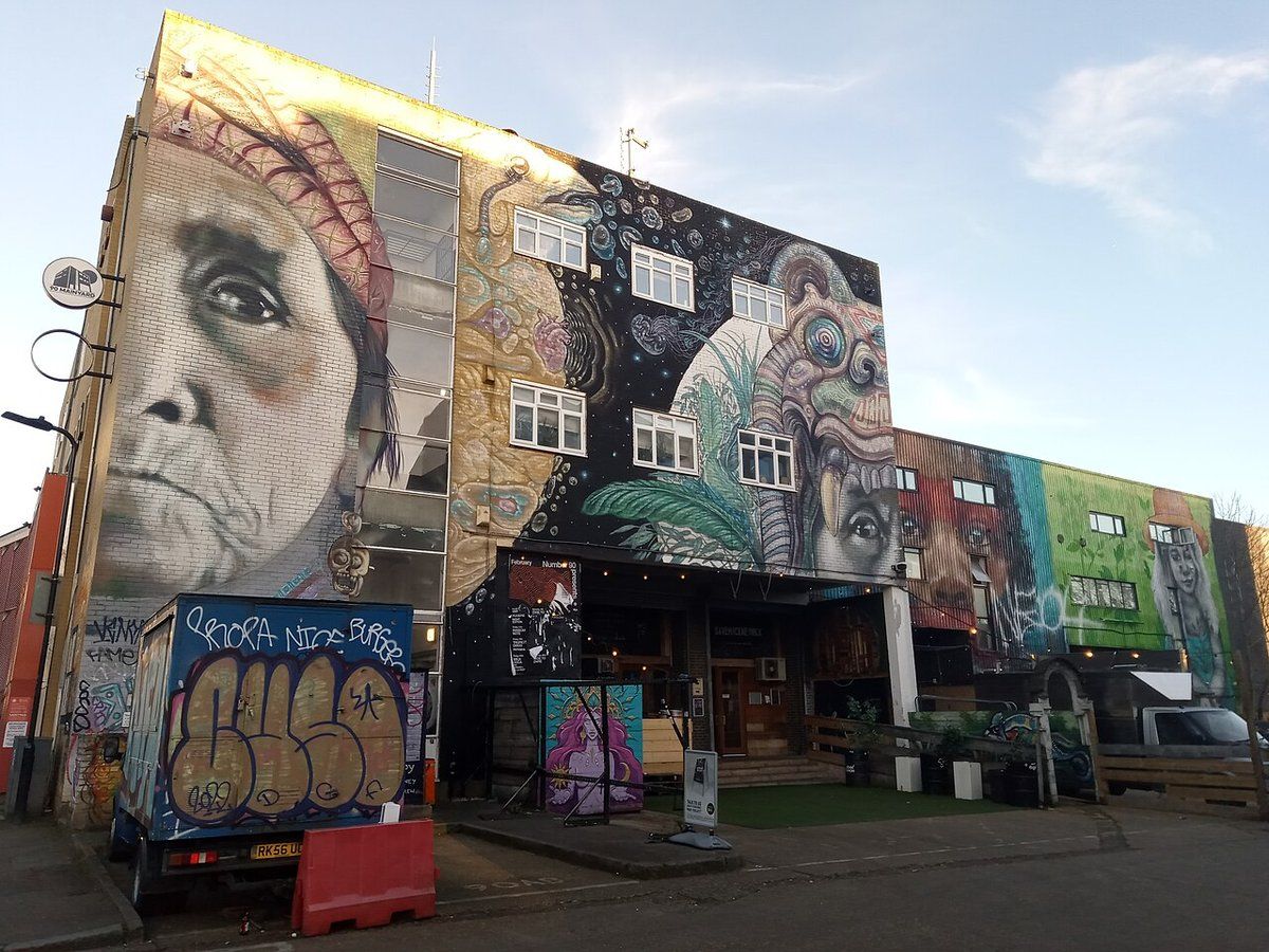 Number 90, a canalside Hackney Wick venue, formerly Studio 9294, with a warehouse bar
