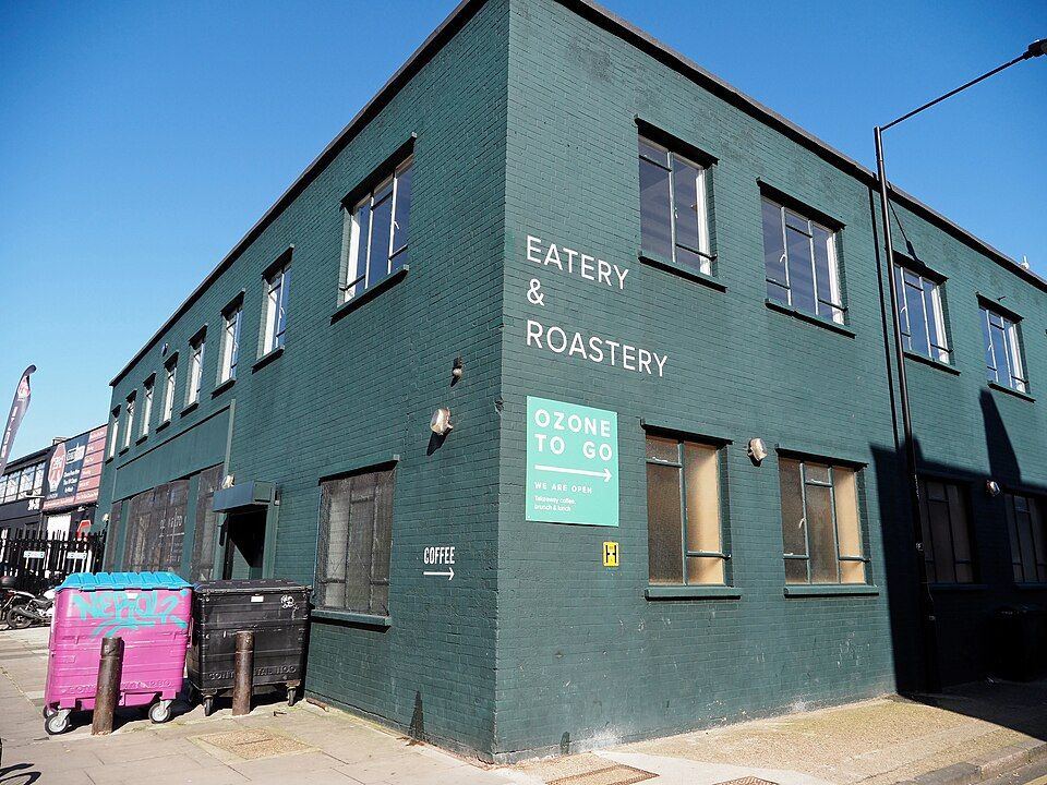 Ozone Coffee Roasters, Ozone's London Fields café on the corner of Emma Street