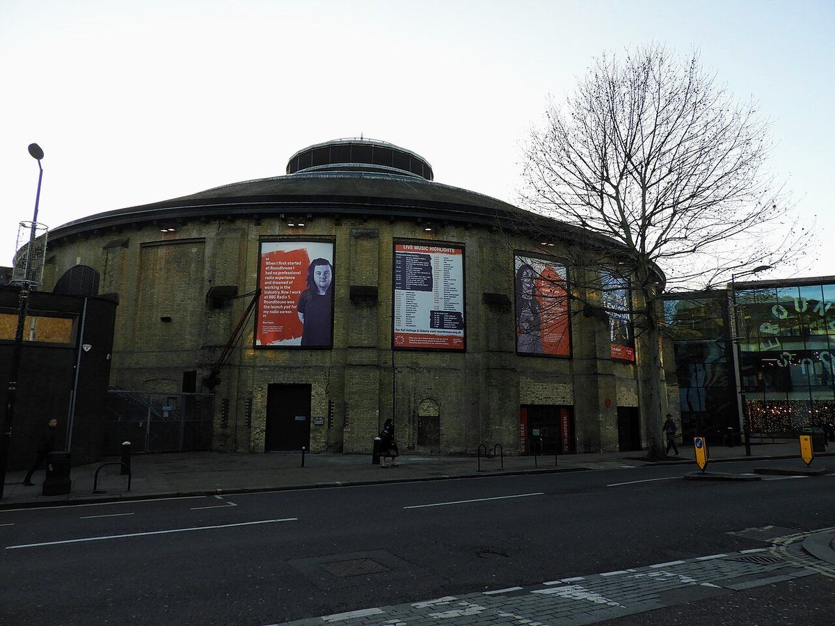 The Roundhouse, a Grade II* listed circular Victorian engine shed in Chalk Farm