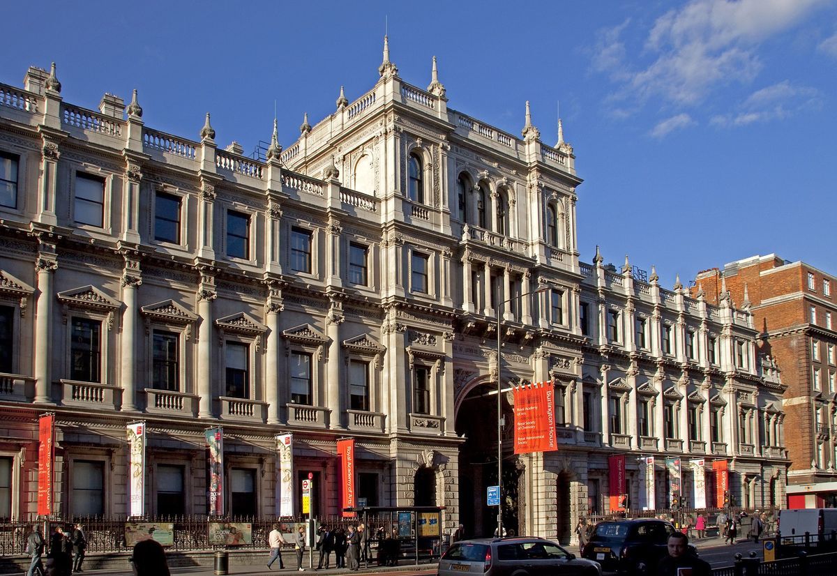 Royal Academy of Arts, an art institution founded in 1768 at Burlington House on Piccadilly