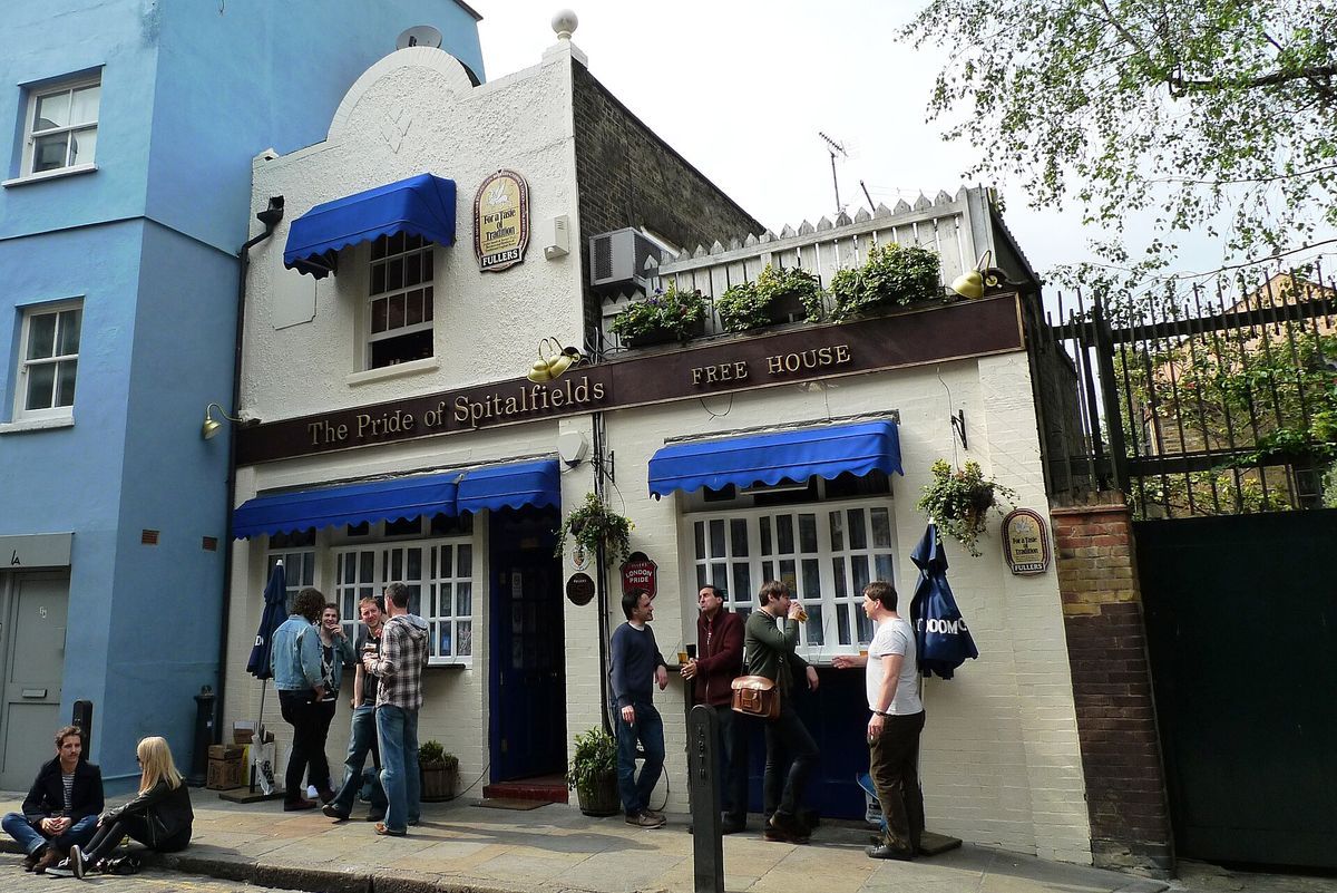 The Pride of Spitalfields, a traditional East End pub tucked just off Brick Lane