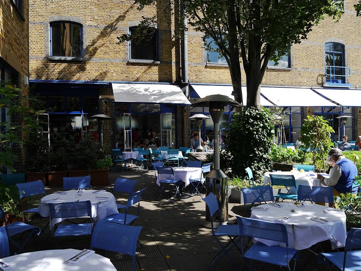 The River Cafe, Ruth Rogers and Rose Gray's Italian restaurant on the Thames at Hammersmith