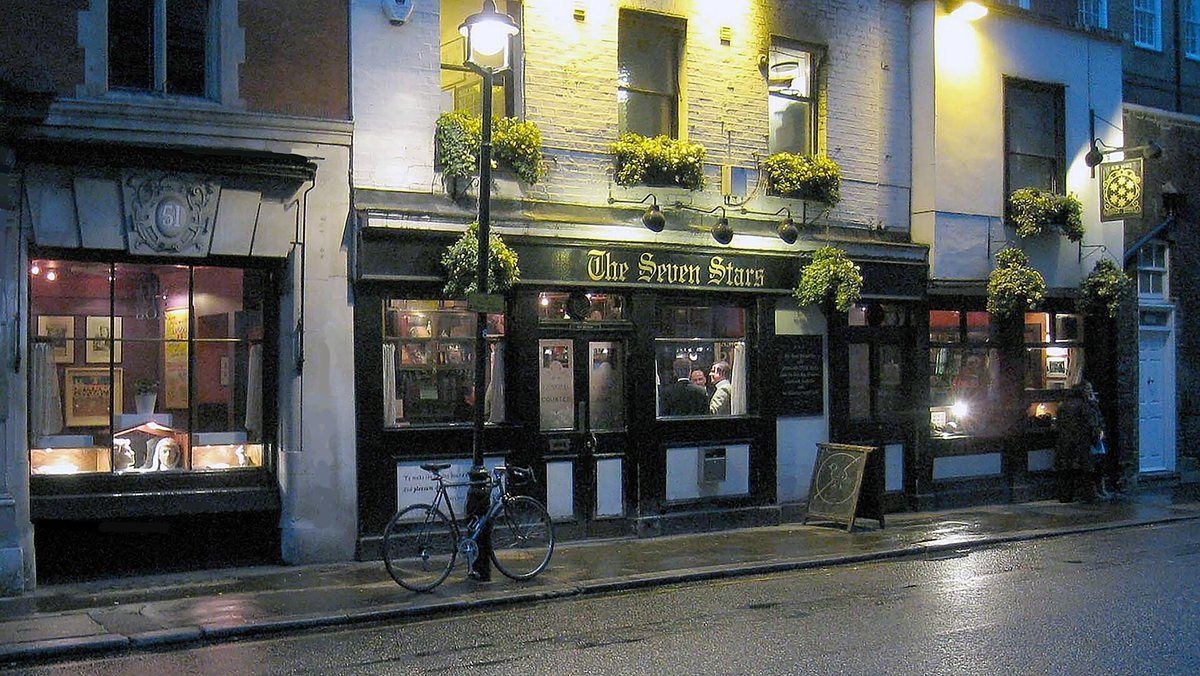 The Seven Stars, a Grade II-listed pub on Carey Street behind the Royal Courts of Justice