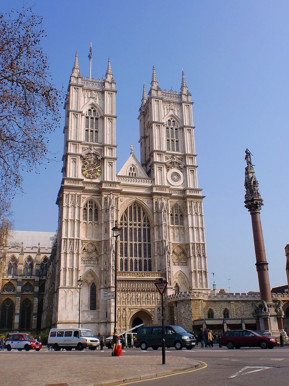 Westminster Abbey, a Gothic royal church in Westminster
